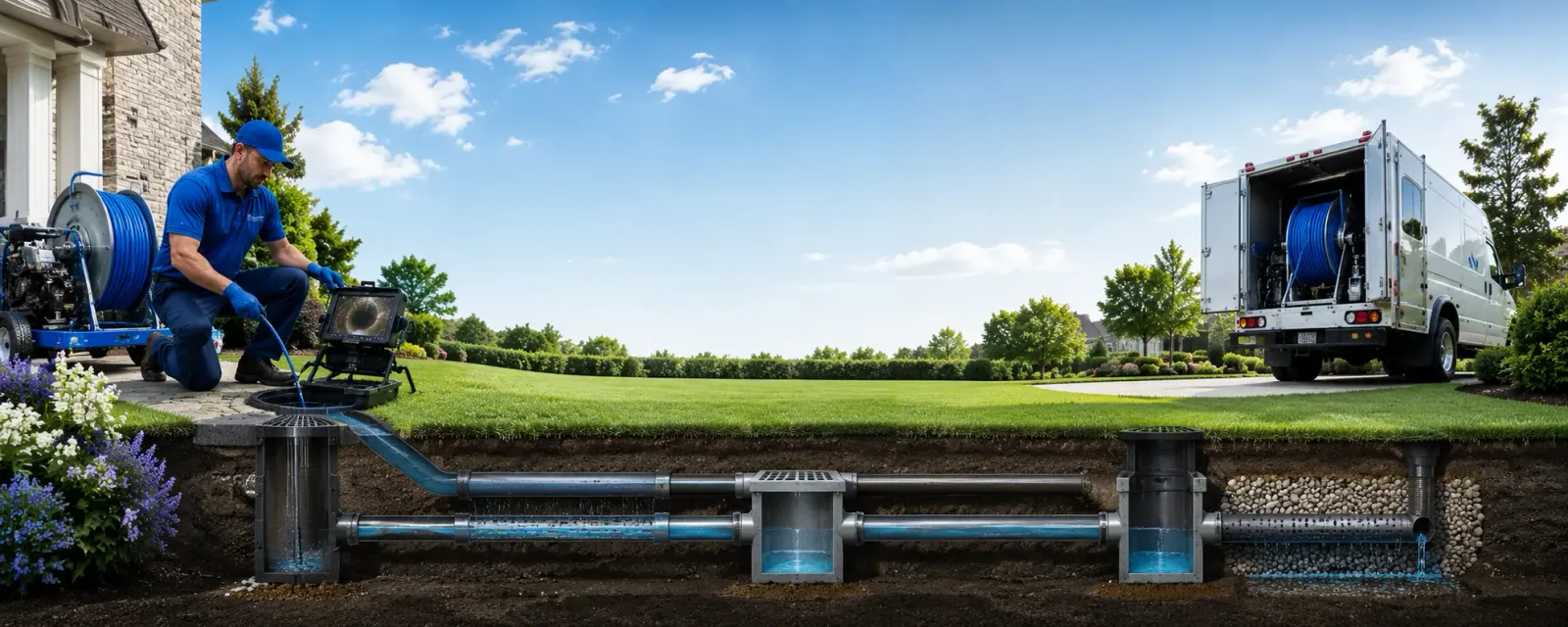 Outdoor drain cleaning information for La Center, KY
